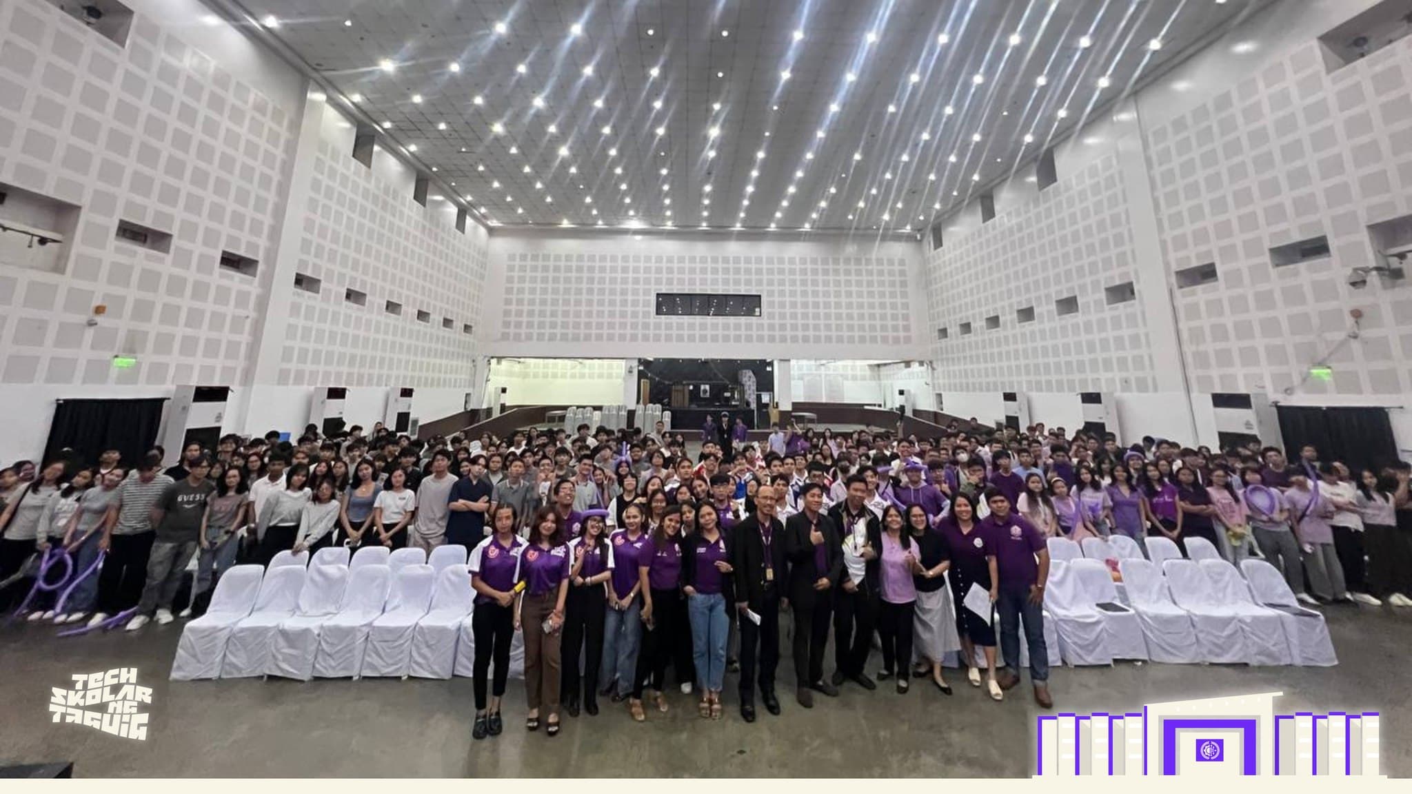 CICT students and faculty gathered during a campus event